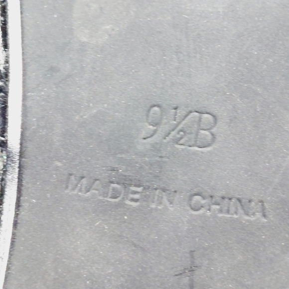 Jazz Metallic Black Blue Pointy Toe Ankle Strap Buckle Crocodile Skin Heels O623 - Picture 11 of 13